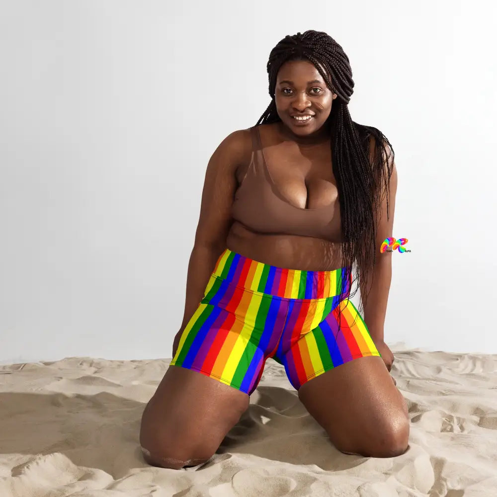 Pride High-Waist Yoga Shorts