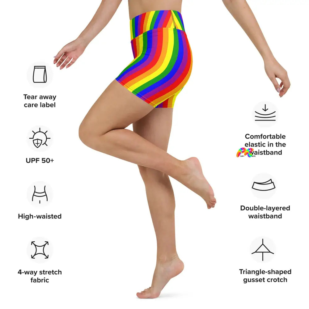 Pride High-Waist Yoga Shorts