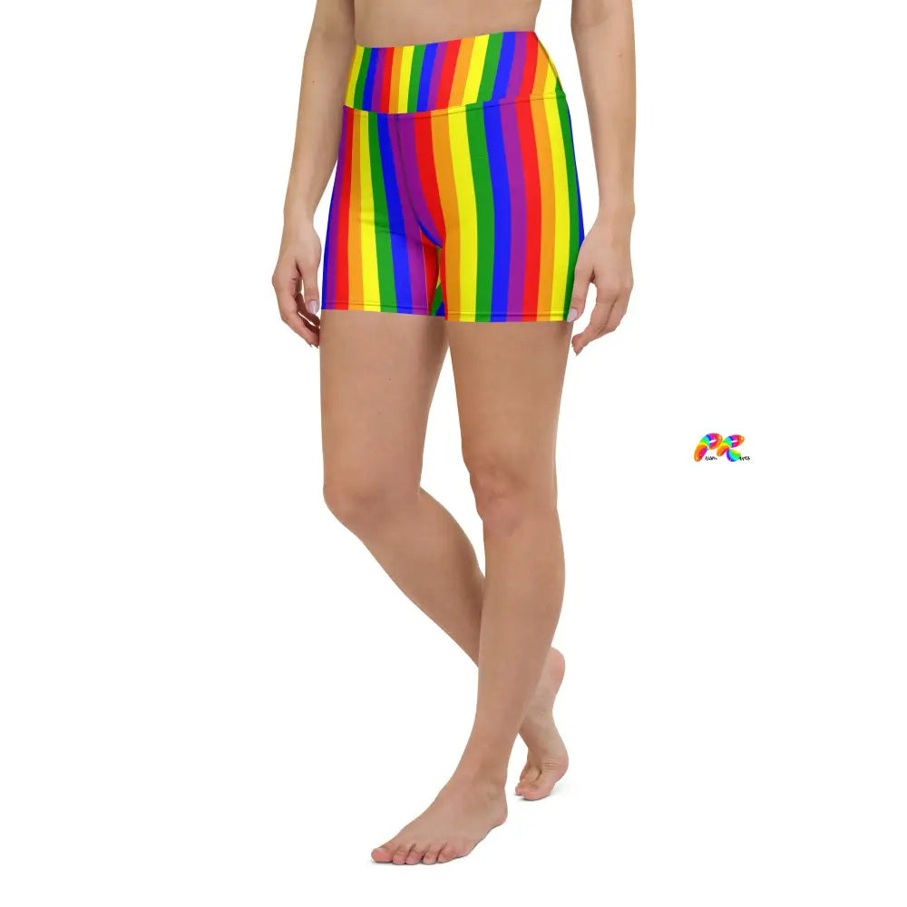 Pride High-Waist Yoga Shorts