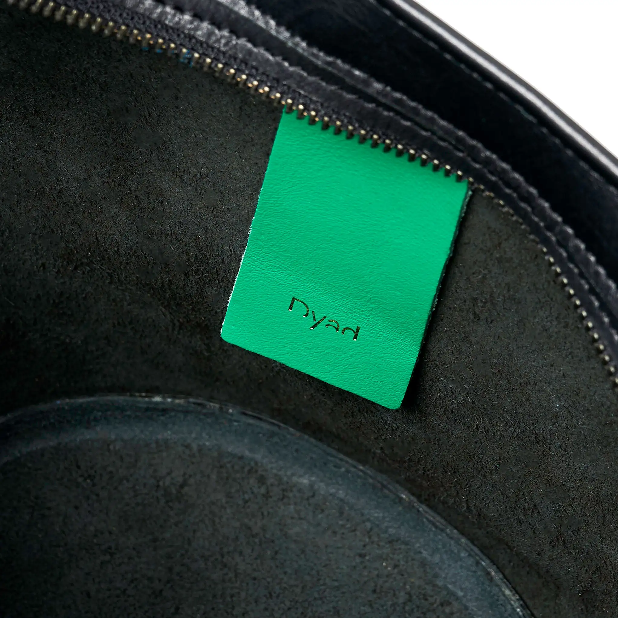 Project Dyad || Black Color trapeze-shaped cow leather Inner small pocket Rope handle Emele Zipper Bag