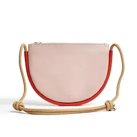 Project Dyad || Dusty Pink/Lobster Adjustable Rope Strap Inner small pocket Selene Zipper Bag