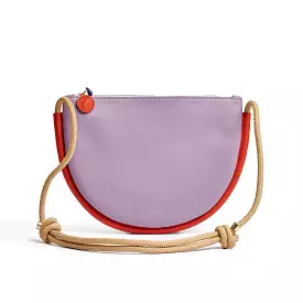 Project Dyad || Lilac / Lobster Red Adjustable Rope Strap Inner small pocket Selene Zipper Bag