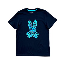 Psycho Bunny Rye Graphic Tee (Navy)