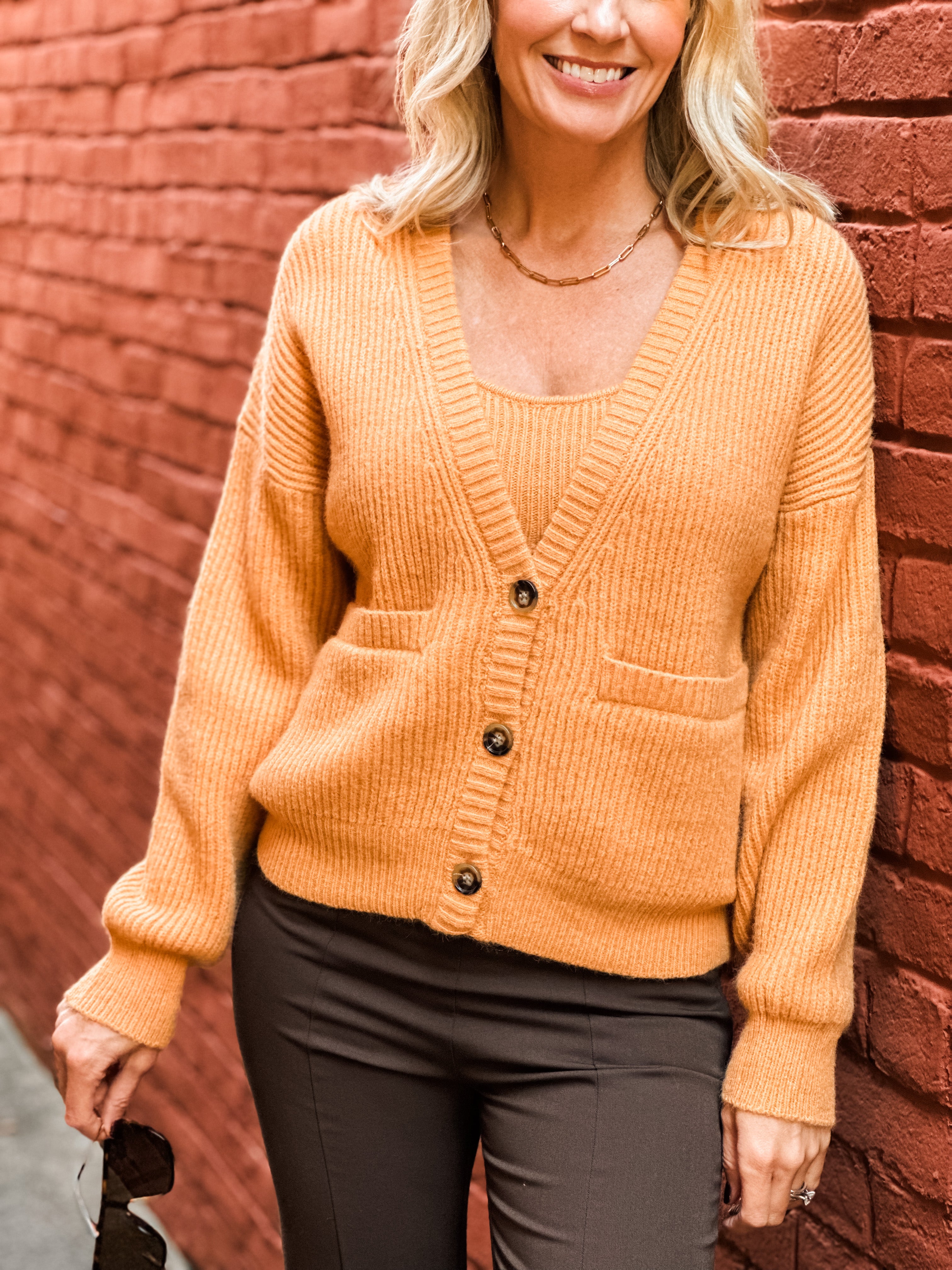 Pumpkin Pie Knit Top Cardigan Set