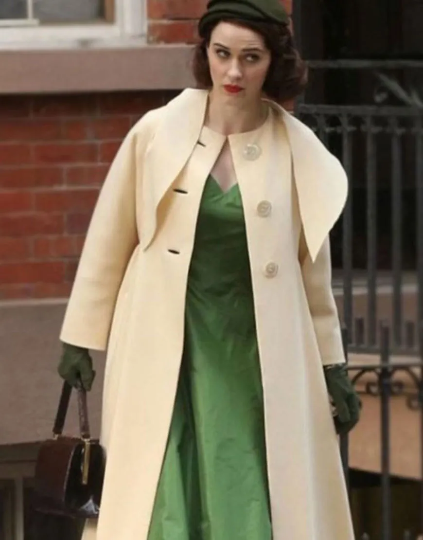 Rachel Brosnahan The Marvelous Mrs.Maisel Beige Coat - ujackets