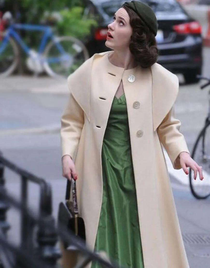 Rachel Brosnahan The Marvelous Mrs.Maisel Beige Coat - ujackets