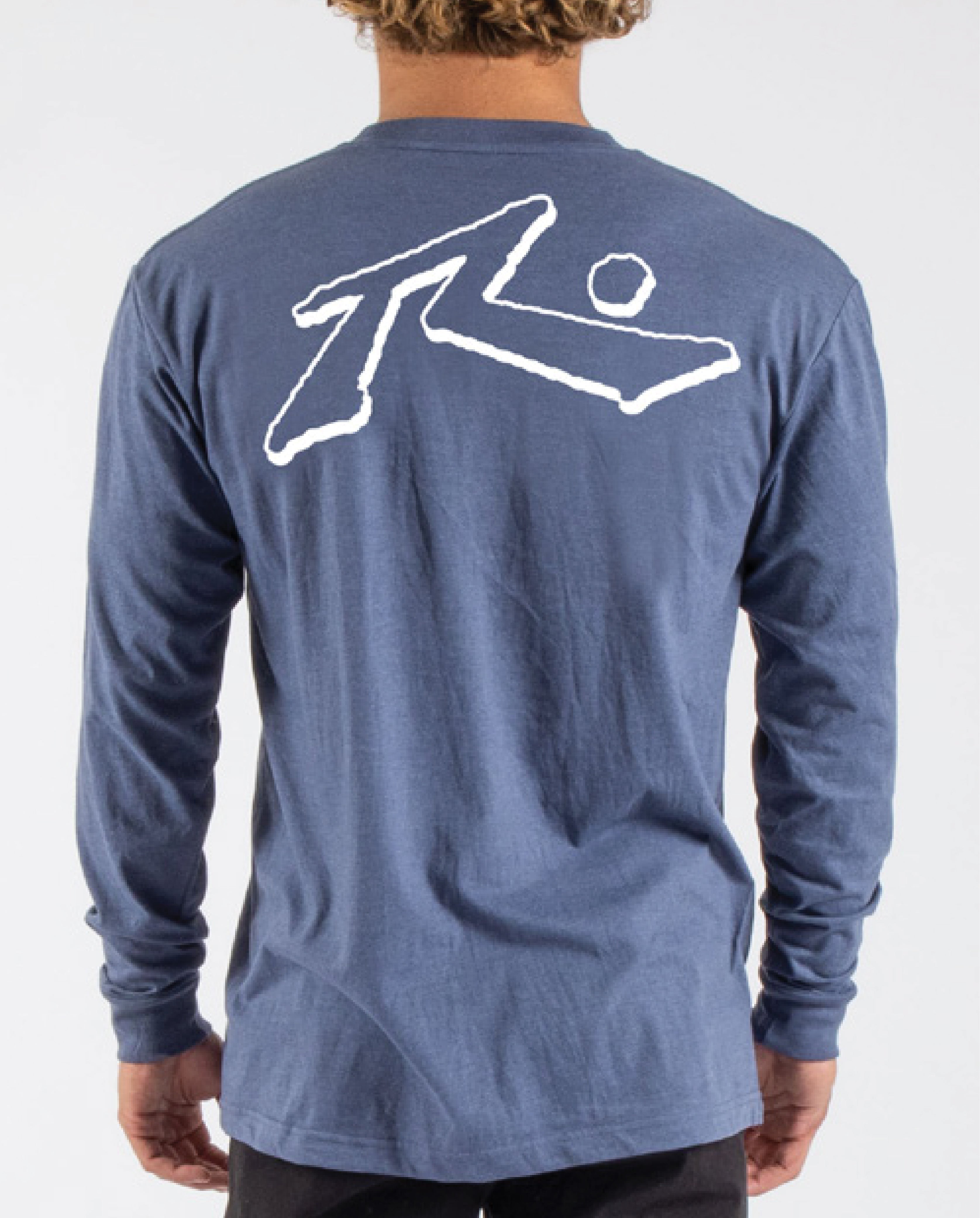 Rusty USA Base Long Sleeve Marle Tee NAVY HEATHER