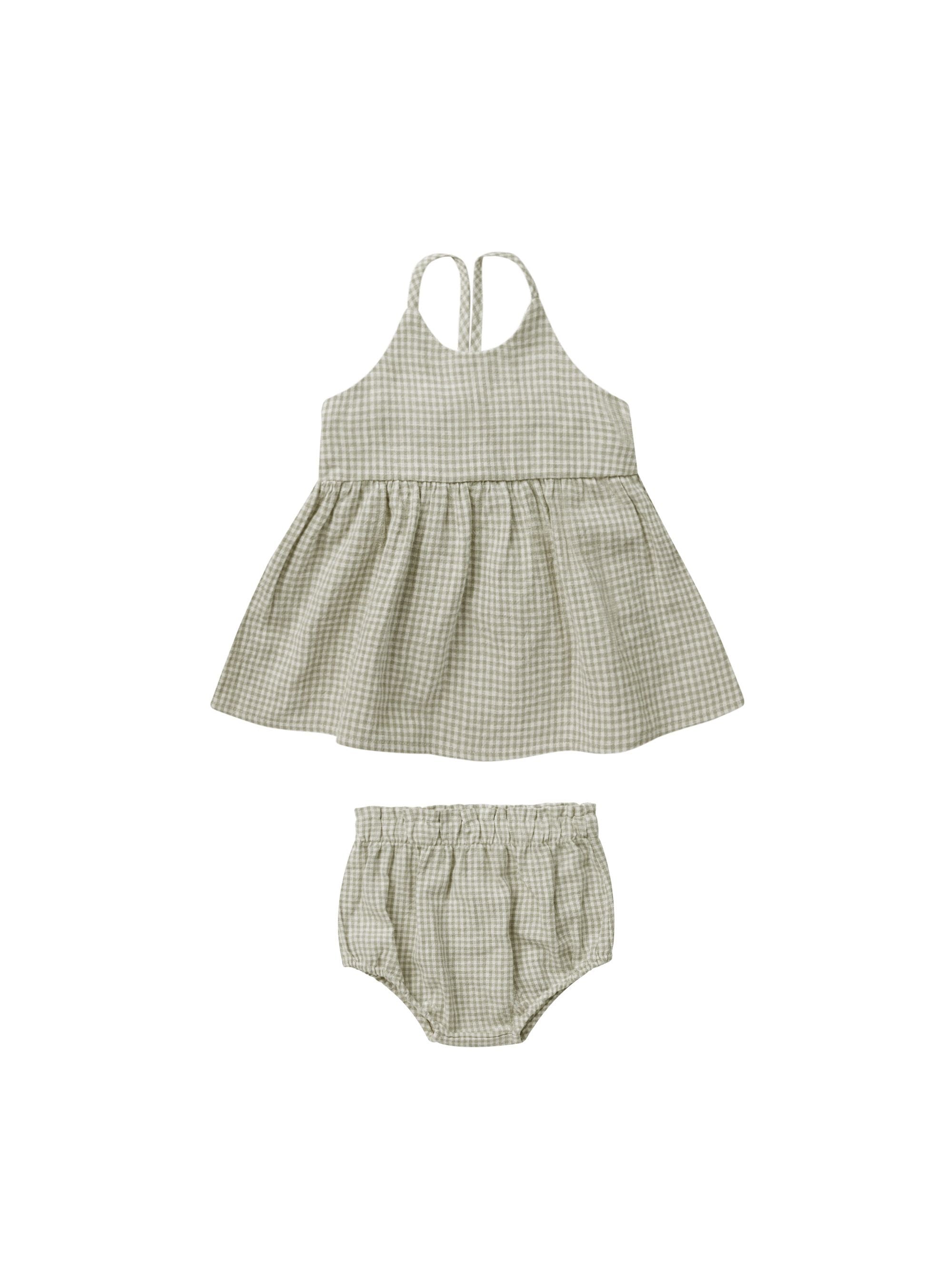 Rylee & Cru - Sage Gingham Fleur Zenni Set