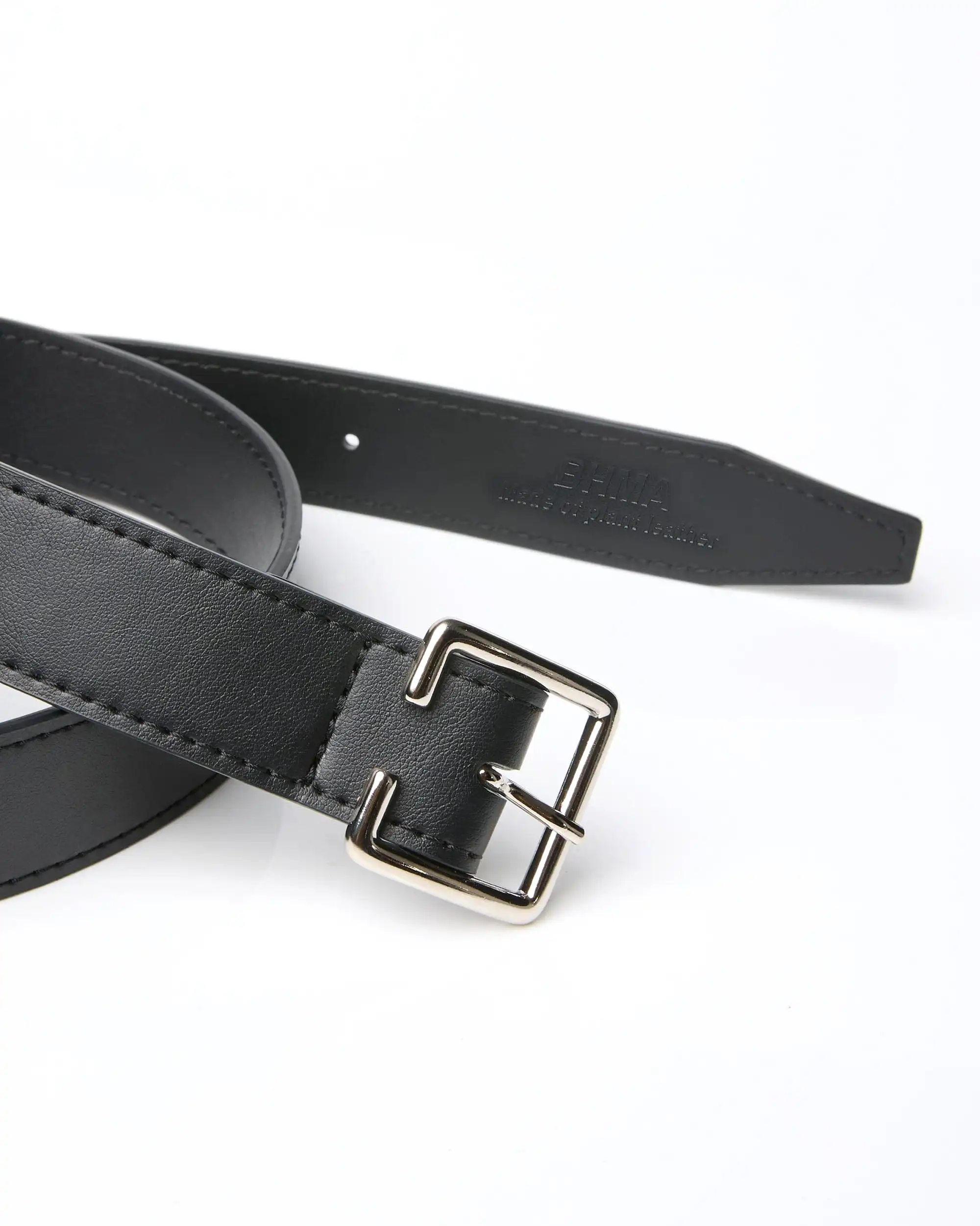 Sleek Vegan Corn Leather Belt | Black