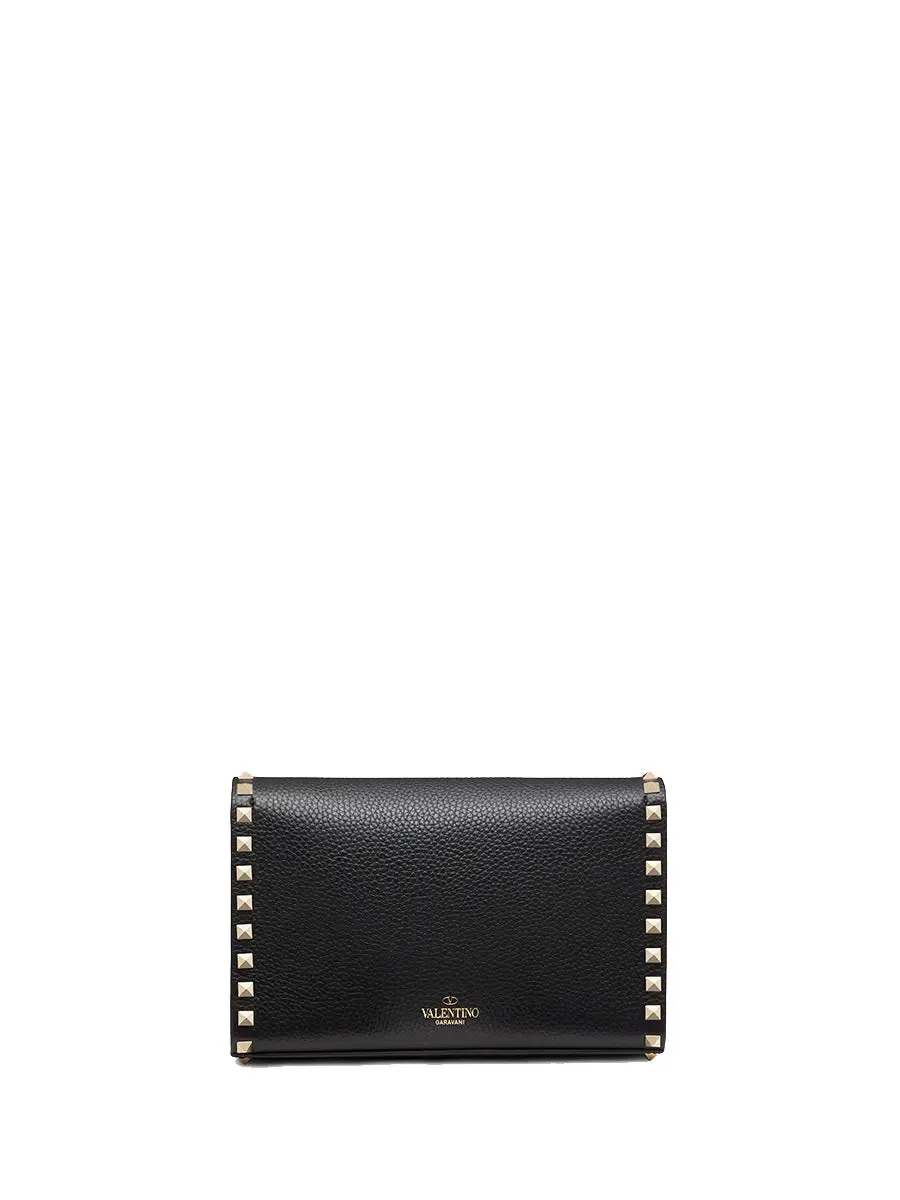 Small Rockstud Grainy Calfskin Crossbody Bag