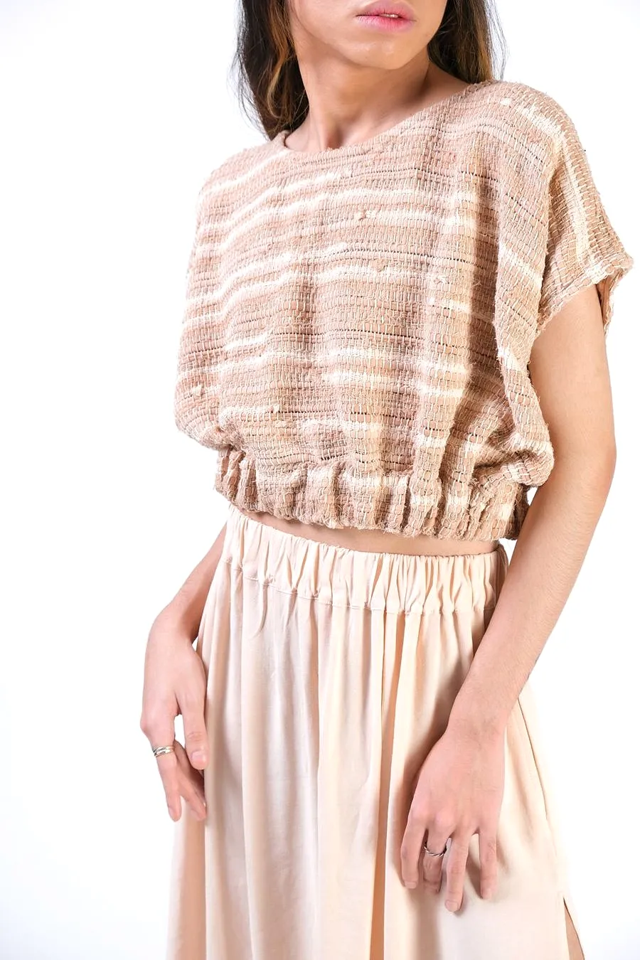 Srey Handwoven Cinched Top