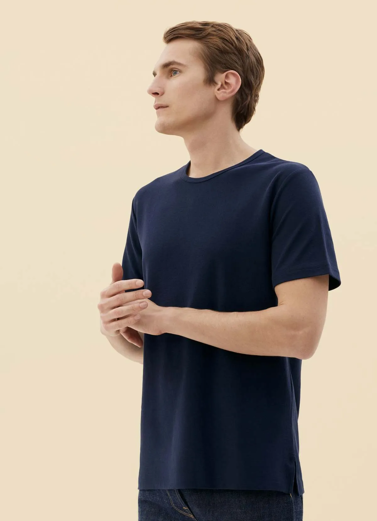 S/S Pique Tee - Navy