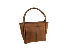 STS Ranchwear Womens Betty Cowhide/Tan Leather Shoulder Tote Bag