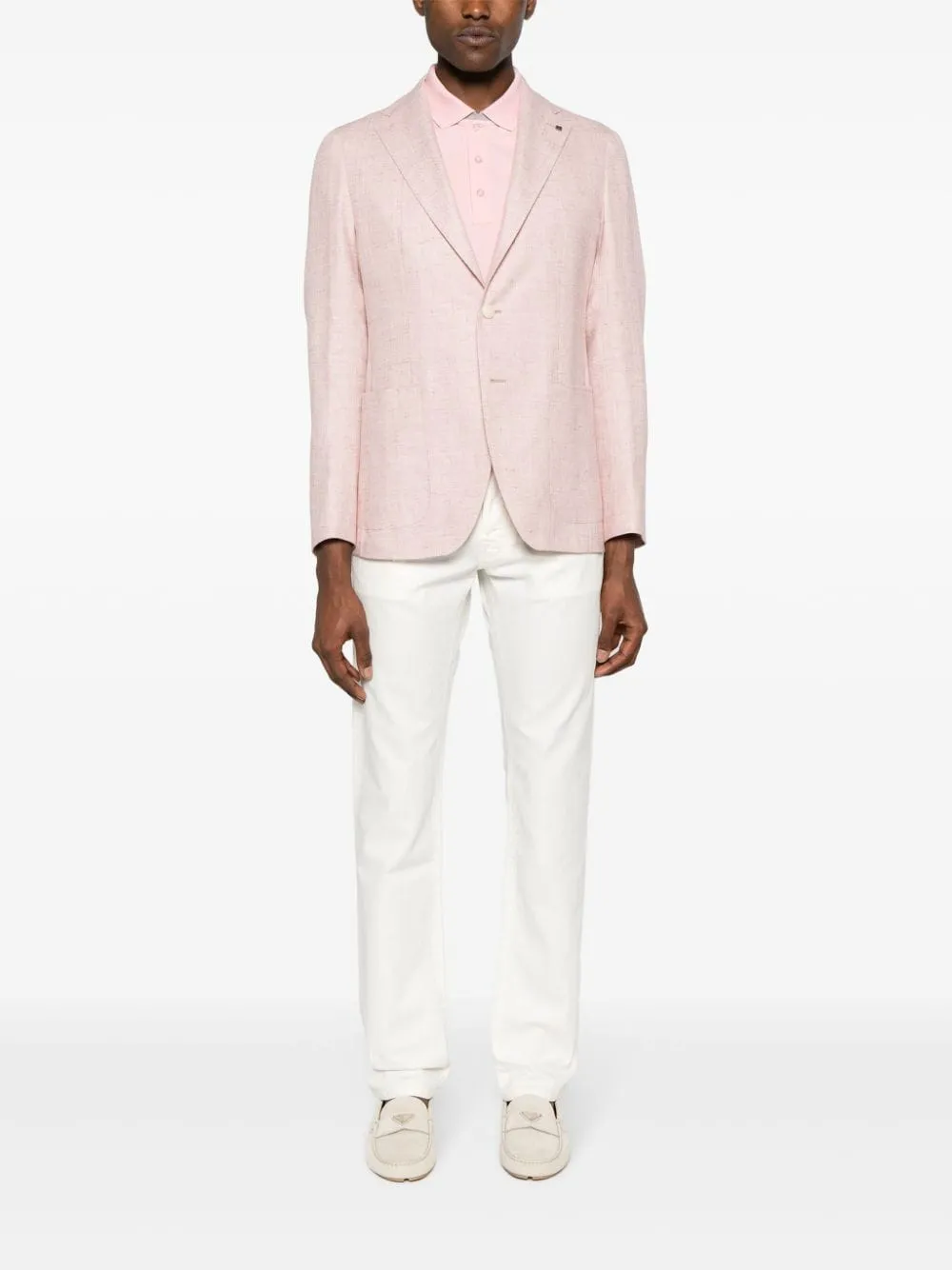 Tagliatore - Blazer boutonné pink à détail de broche