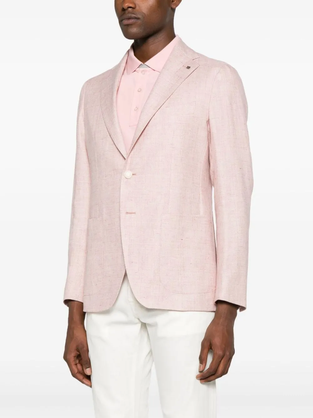 Tagliatore - Blazer boutonné pink à détail de broche