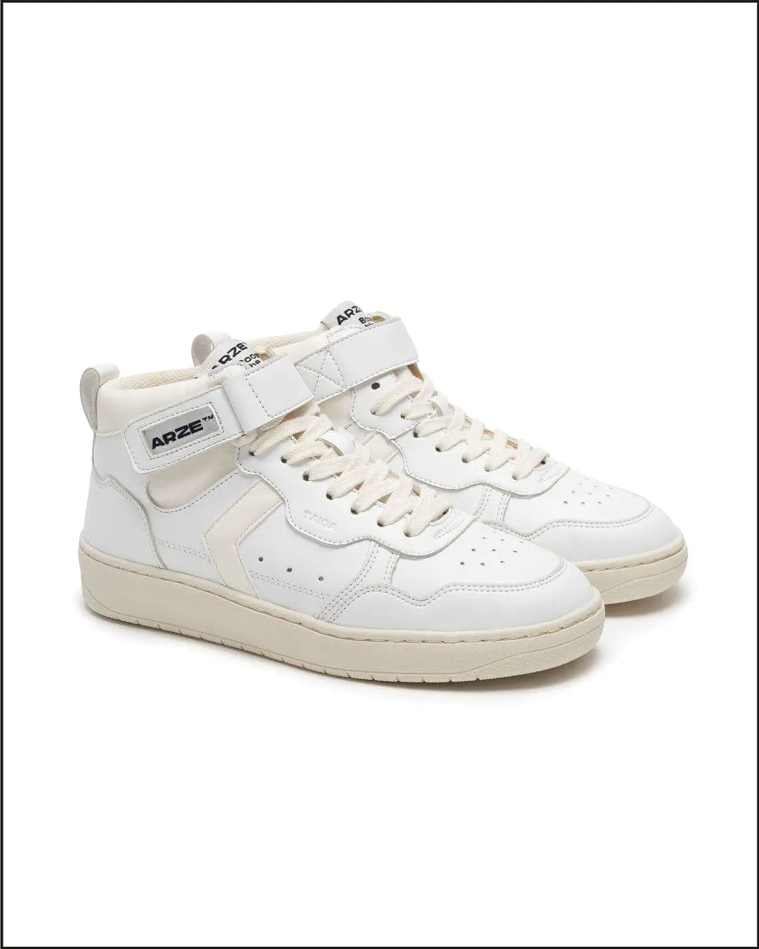 Taiga Hi Unisex Vegan Corn Leather Retro Sneakers| White