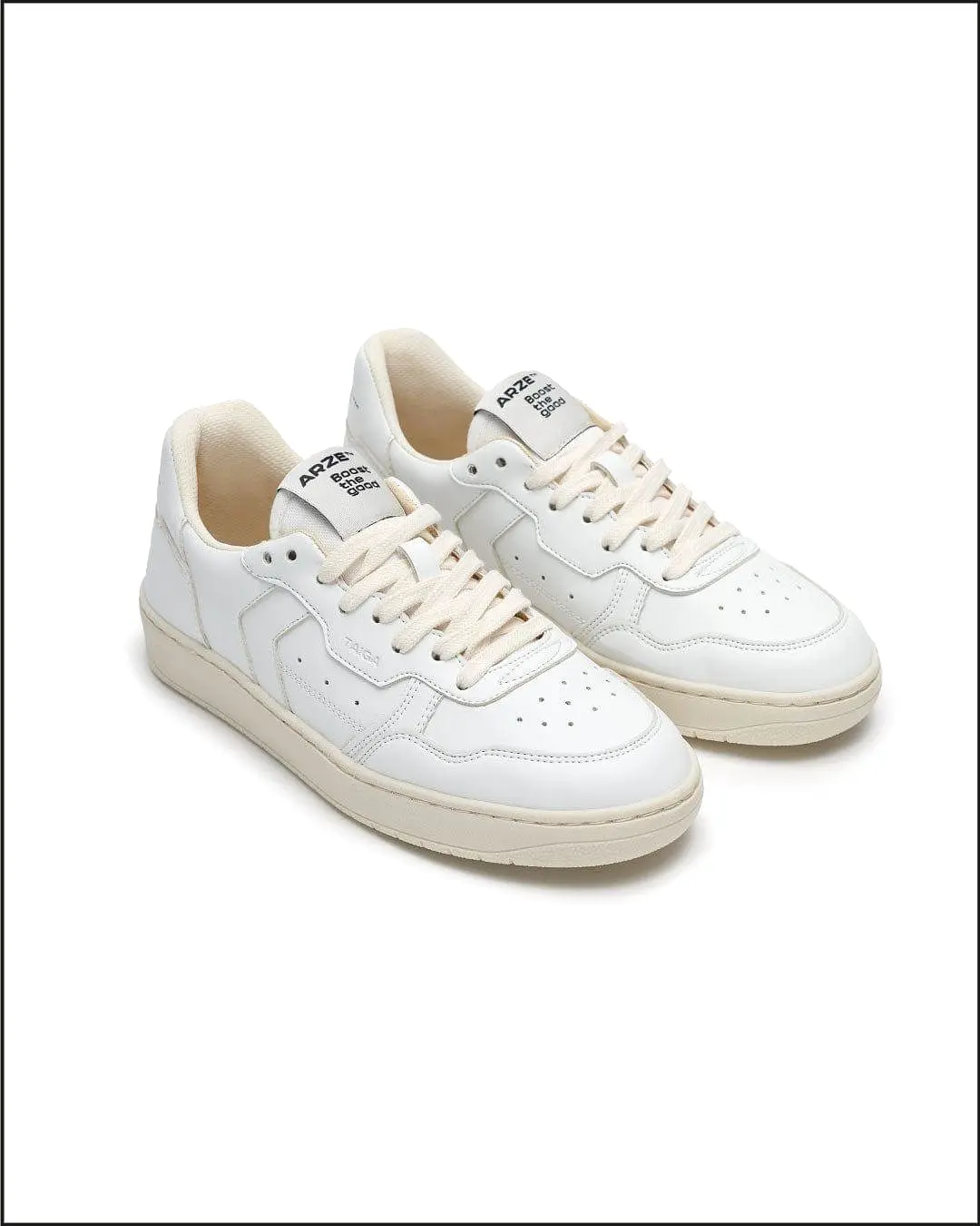 Taiga Unisex Vegan Corn Leather Retro Sneakers | White