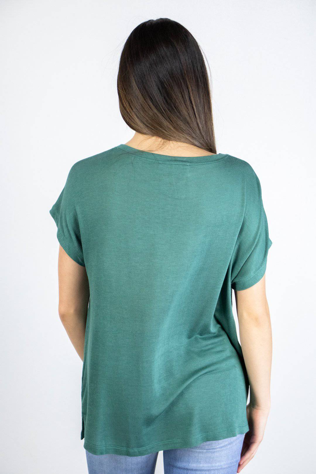 Teal Short Sleeve Pocket Tee