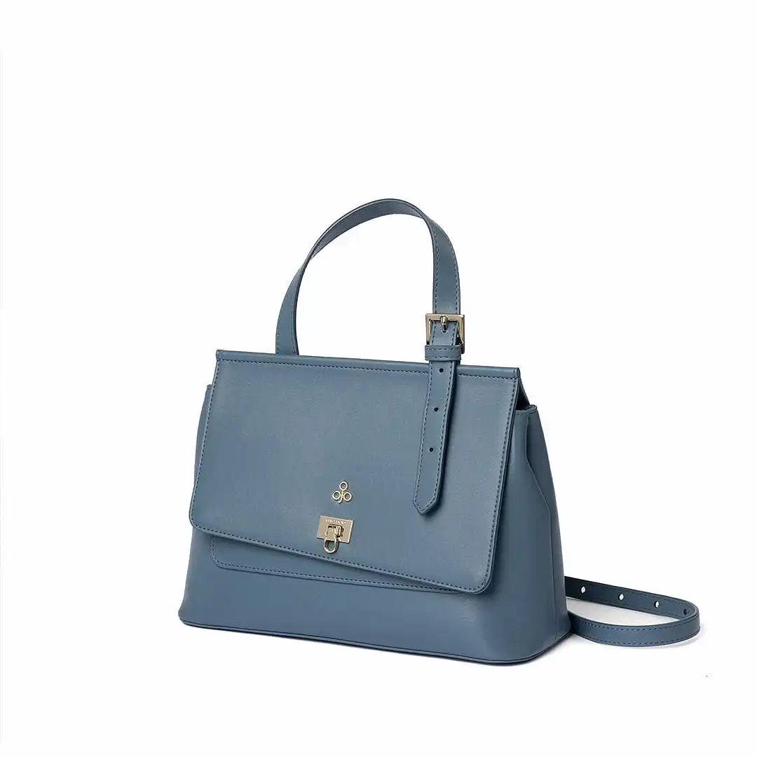 Tecla S Vegan Corn Leather Mini Handbag | Sky