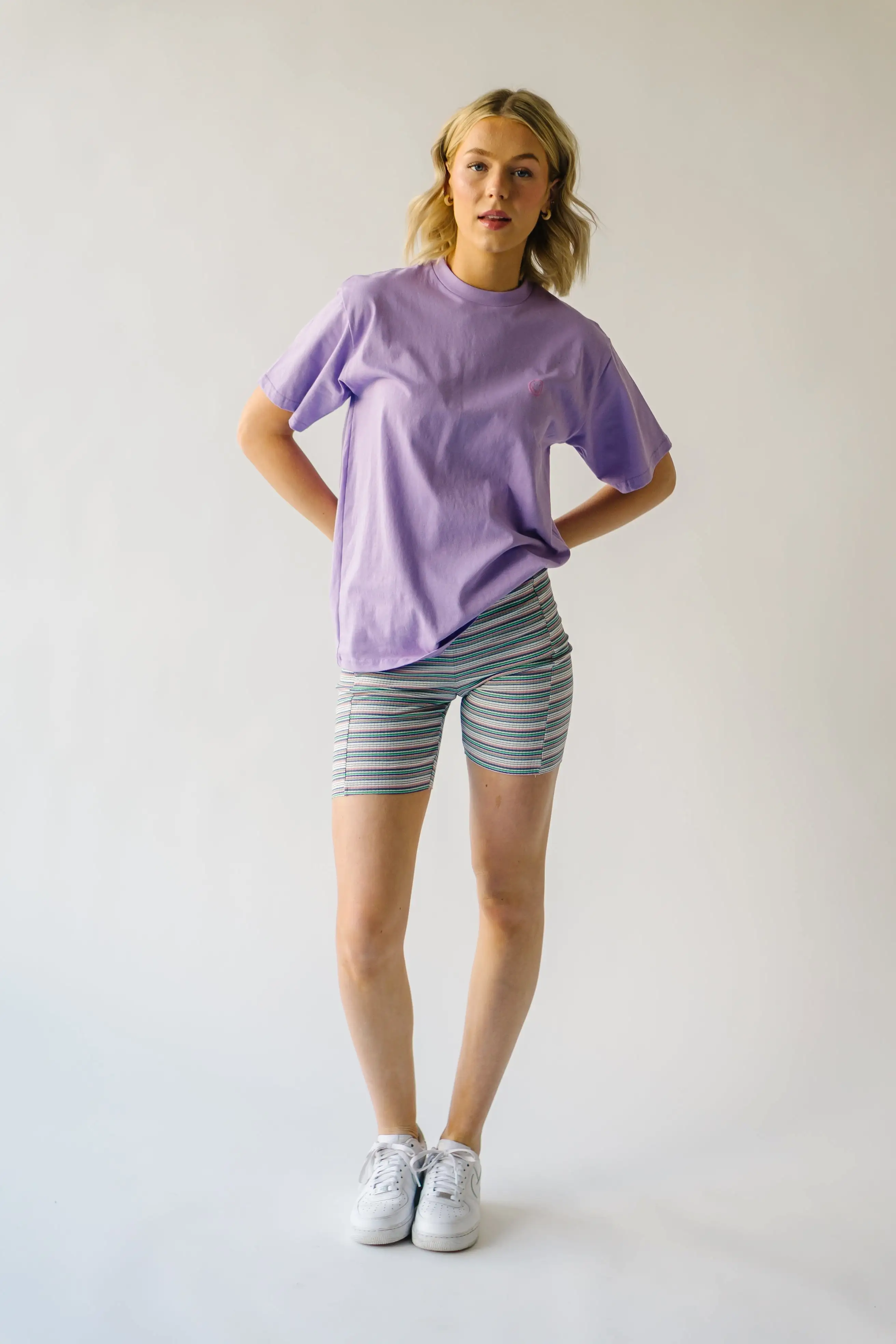 The Buford Striped Shorts in Purple