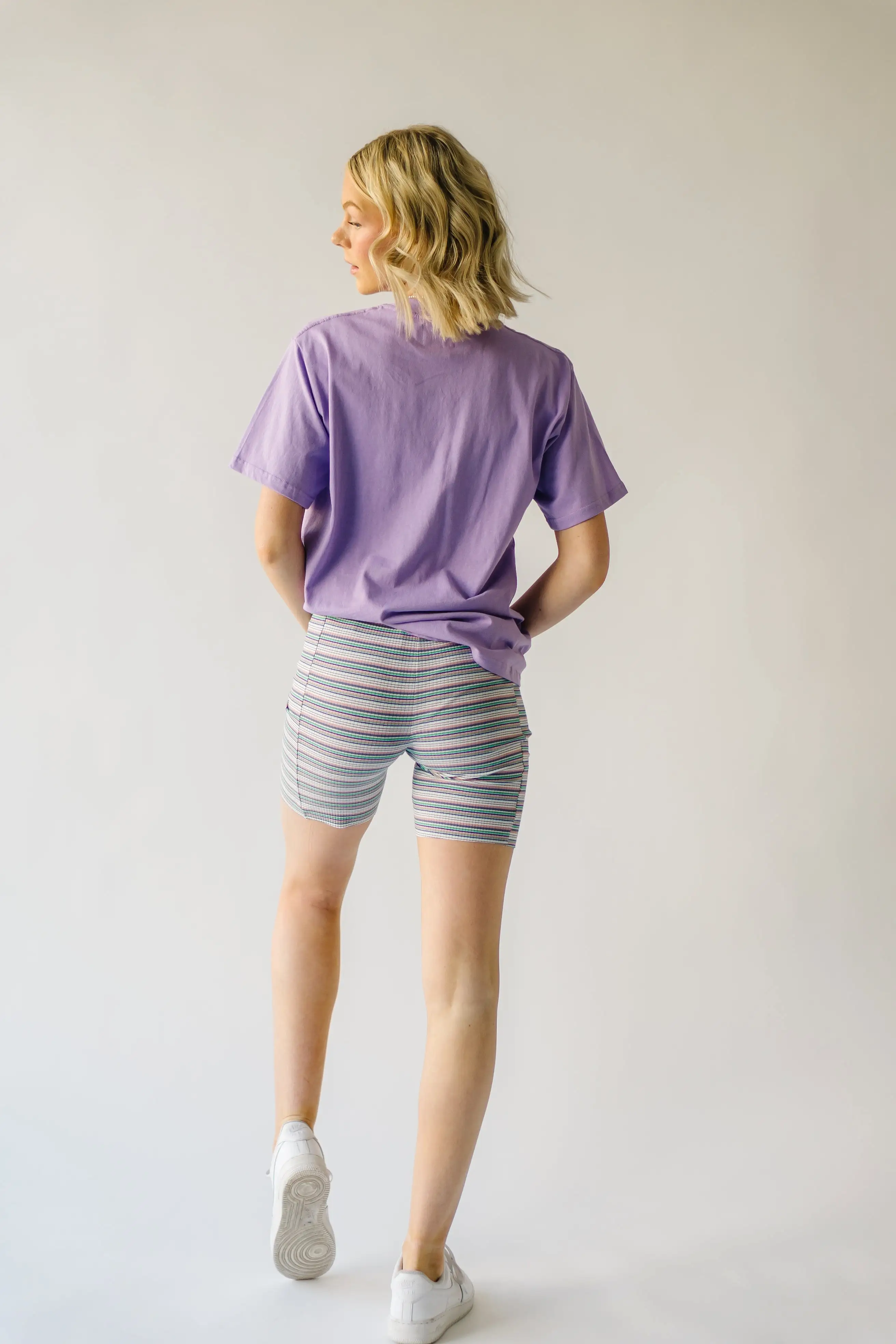 The Buford Striped Shorts in Purple