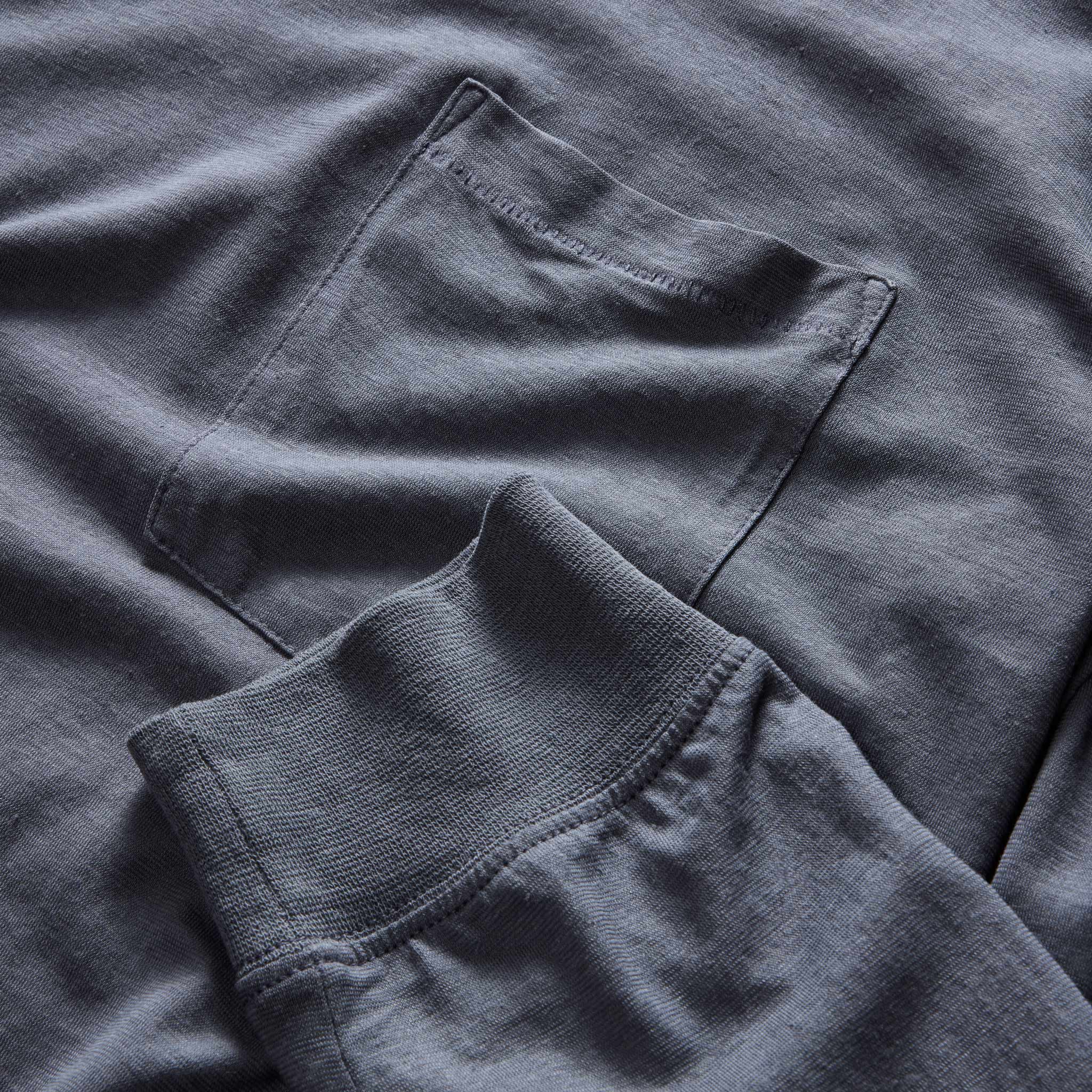 The Cotton Hemp Long Sleeve Tee in Navy