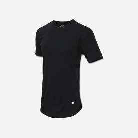 The Player Curved Hem Tee- Navy