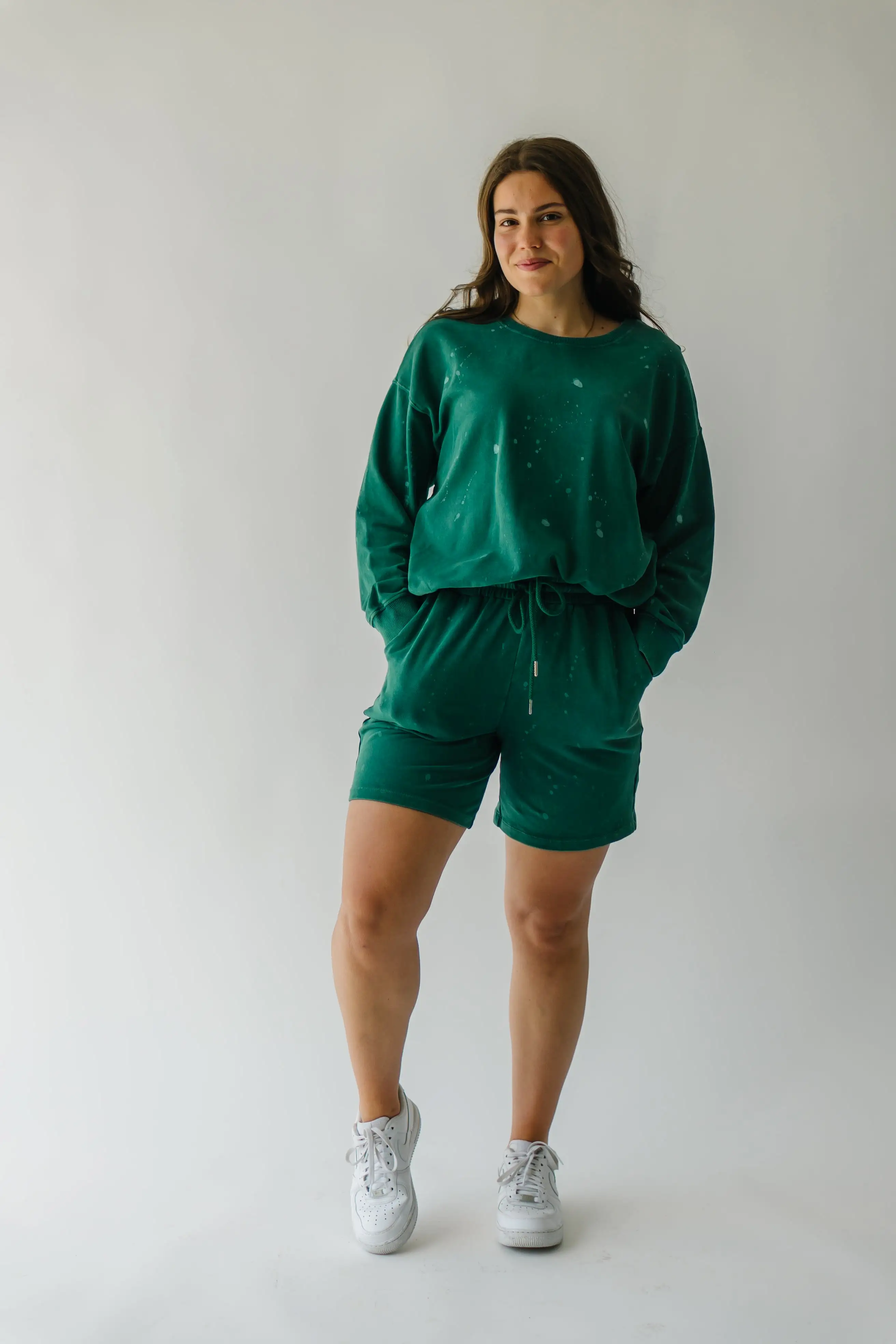 The Roswell Drawstring Shorts in Washed Green