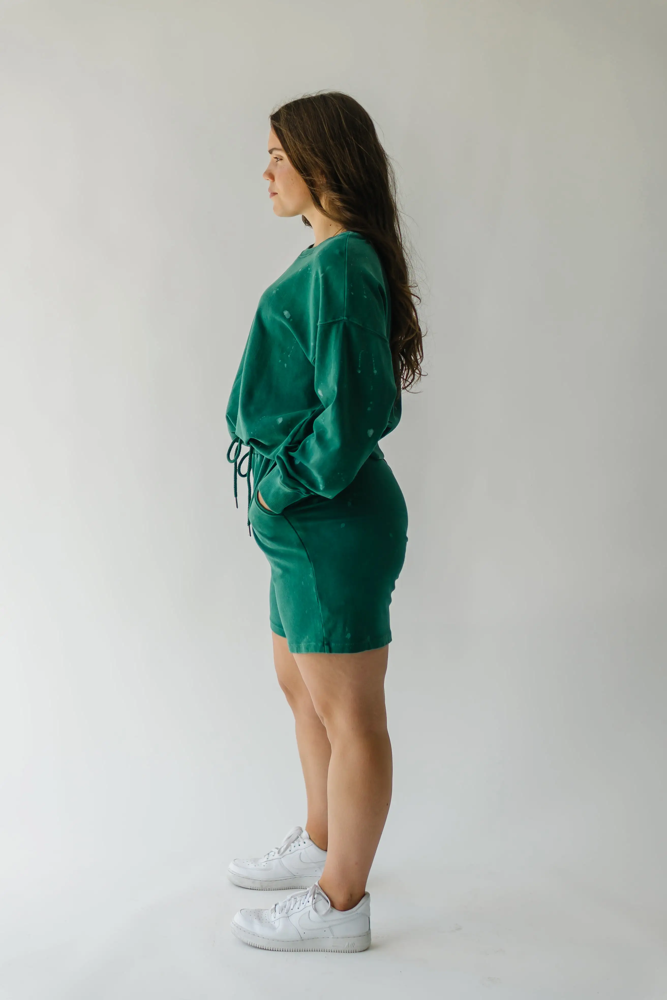 The Roswell Drawstring Shorts in Washed Green