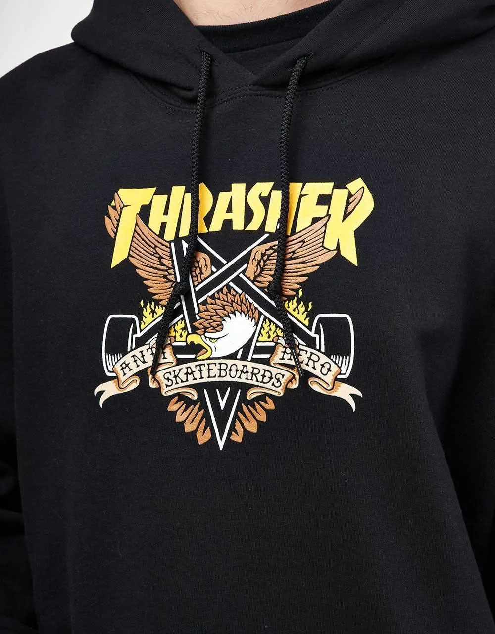 Thrasher x Anti Hero Eaglegram Pullover Hoodie - Black