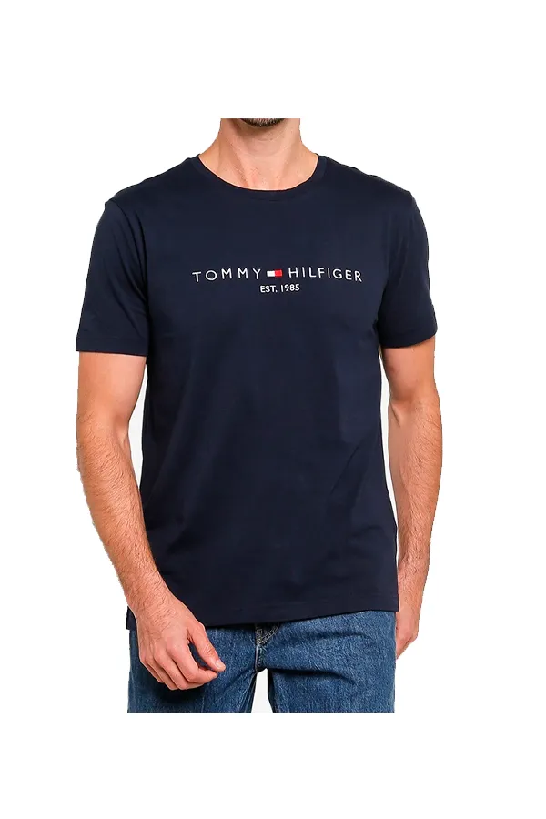 Tommy Hilfiger Organic Logo Tee Navy