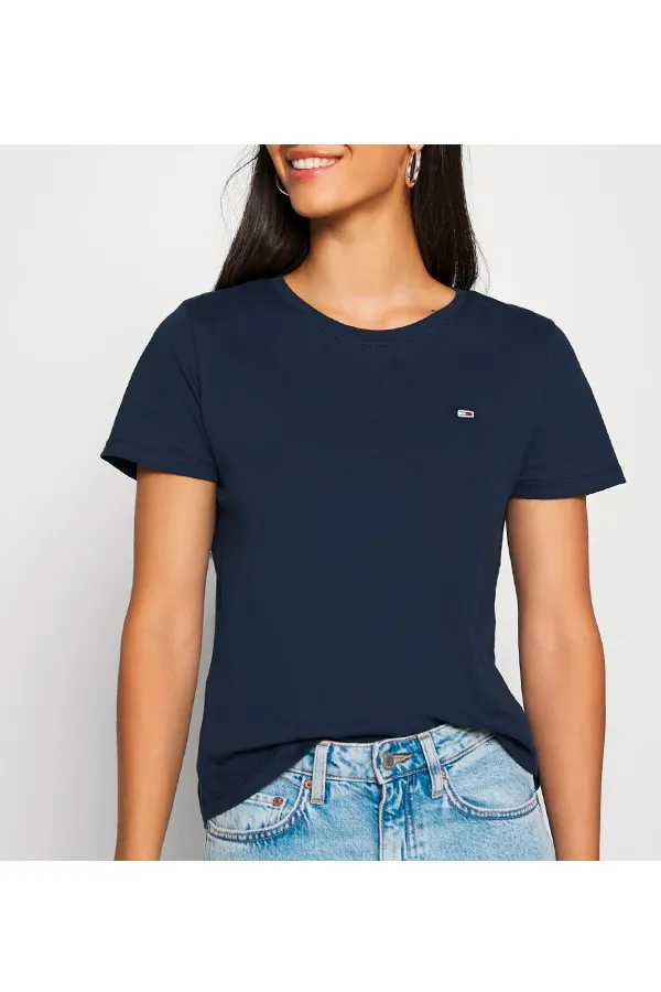 Tommy Hilfiger Women Regular Logo Tee Navy