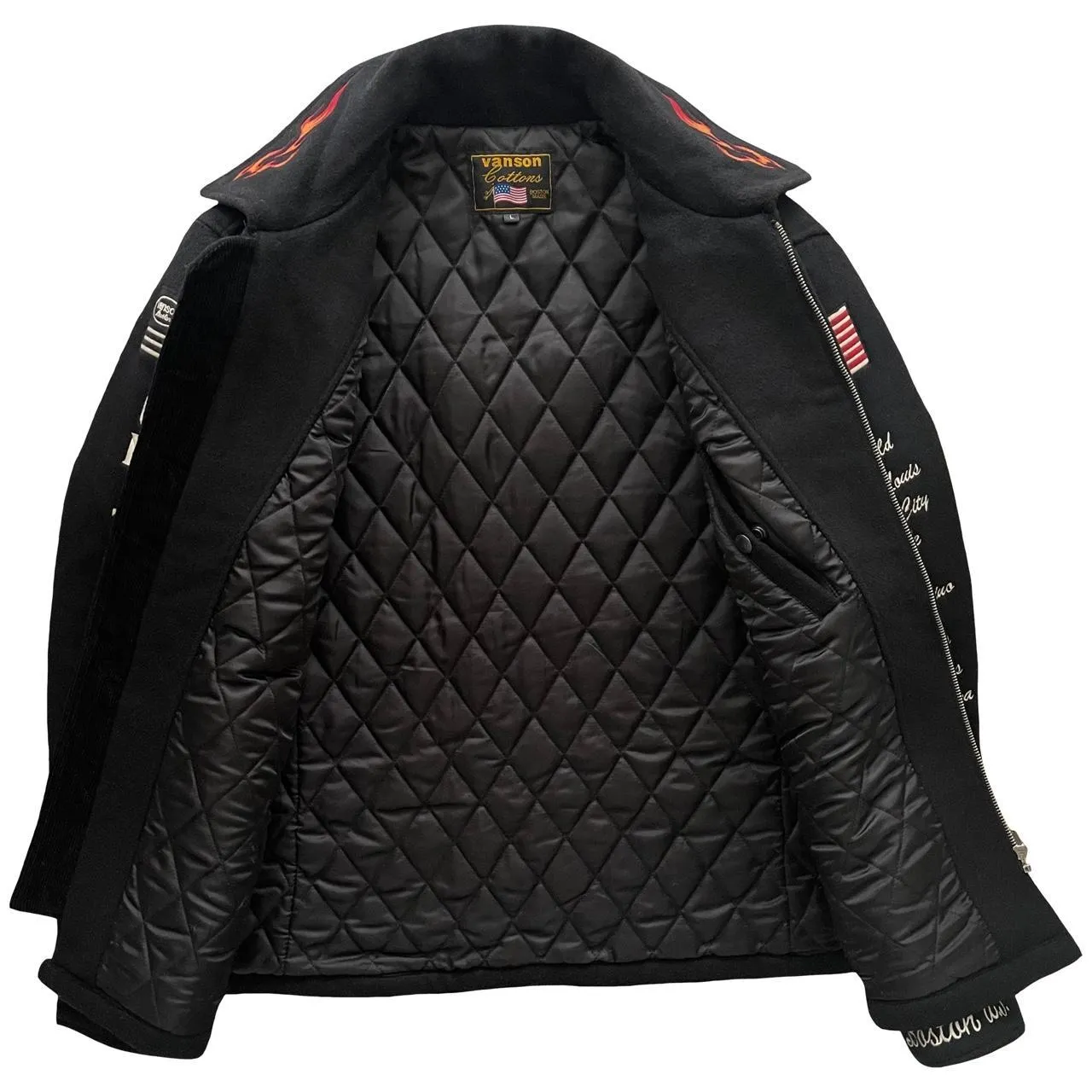 Vanson Wool Motorcycle Jacket