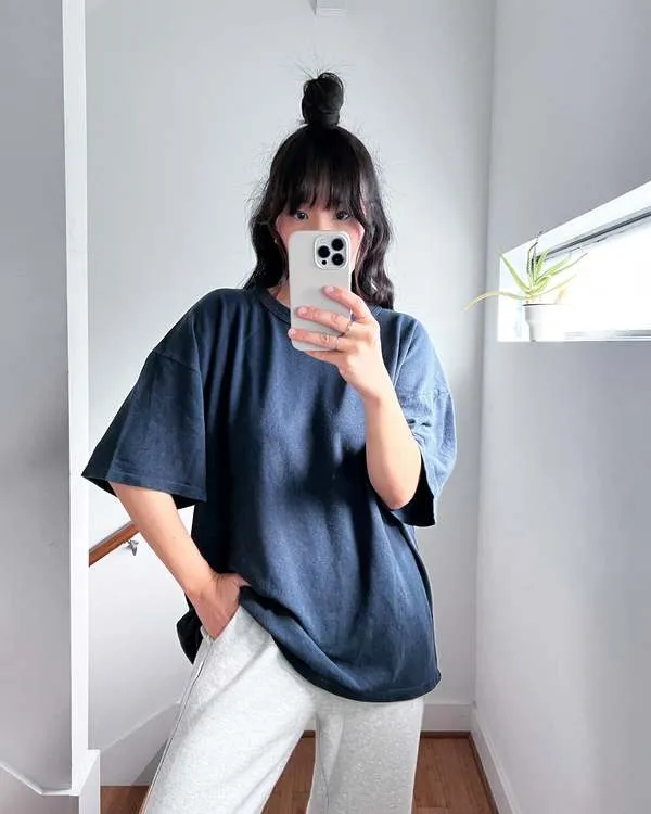 Vernon Oversized Tee - Navy