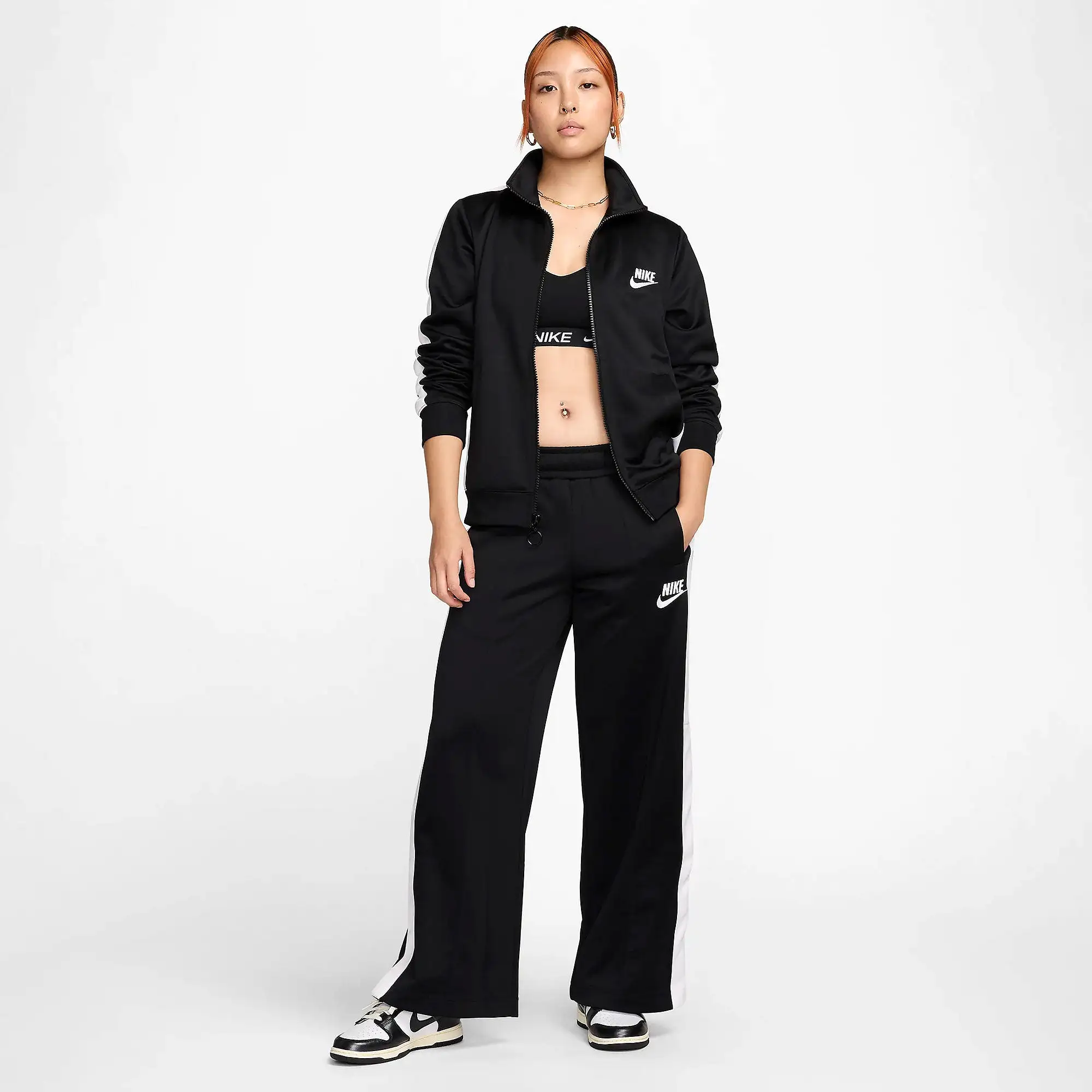 WMN'S SPORTSWEAR KNIT PANTS 'BLACK/WHITE/WHITE'