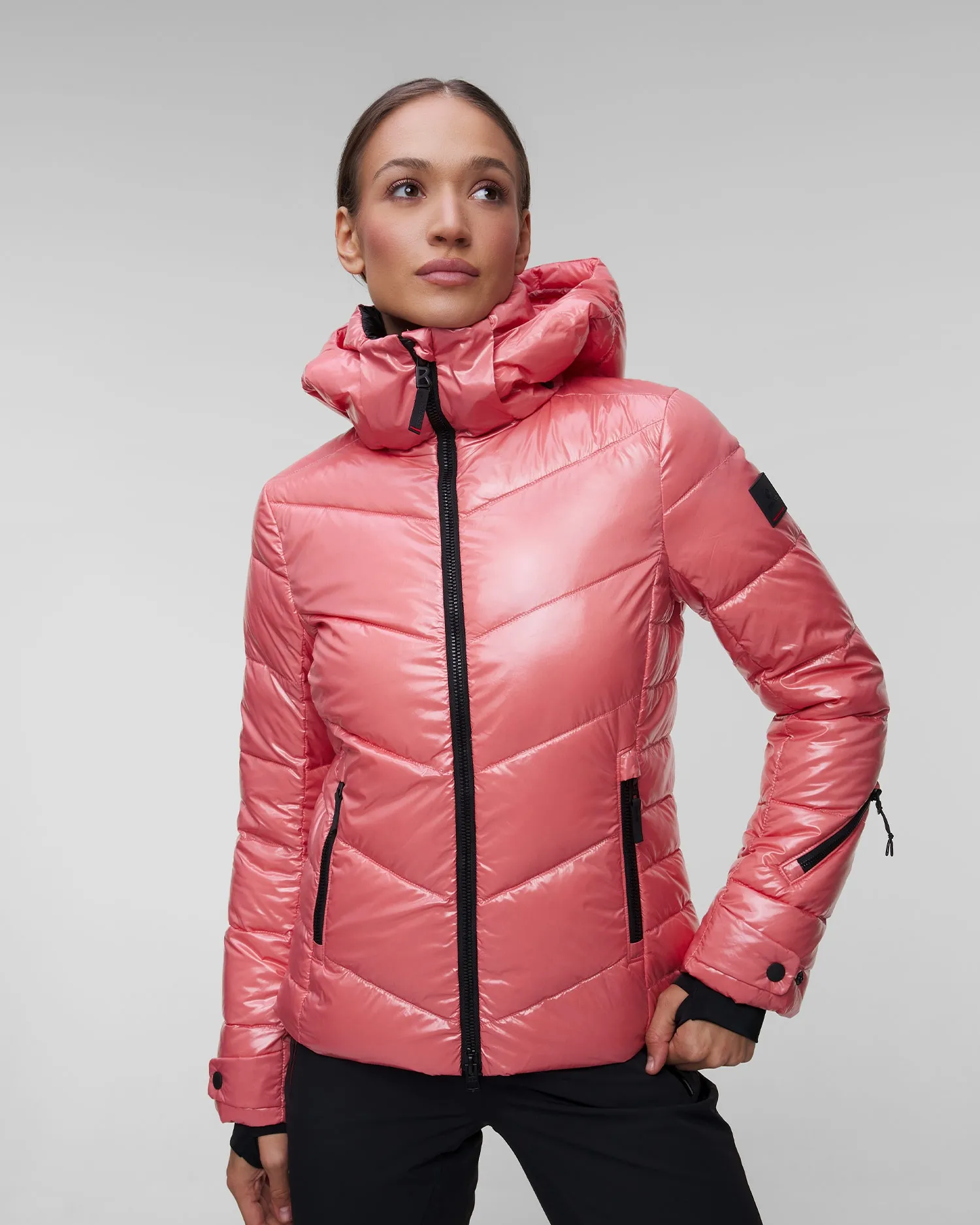 Women's pink ski jacket BOGNER FIRE+ICE Saelly2 34809140-505