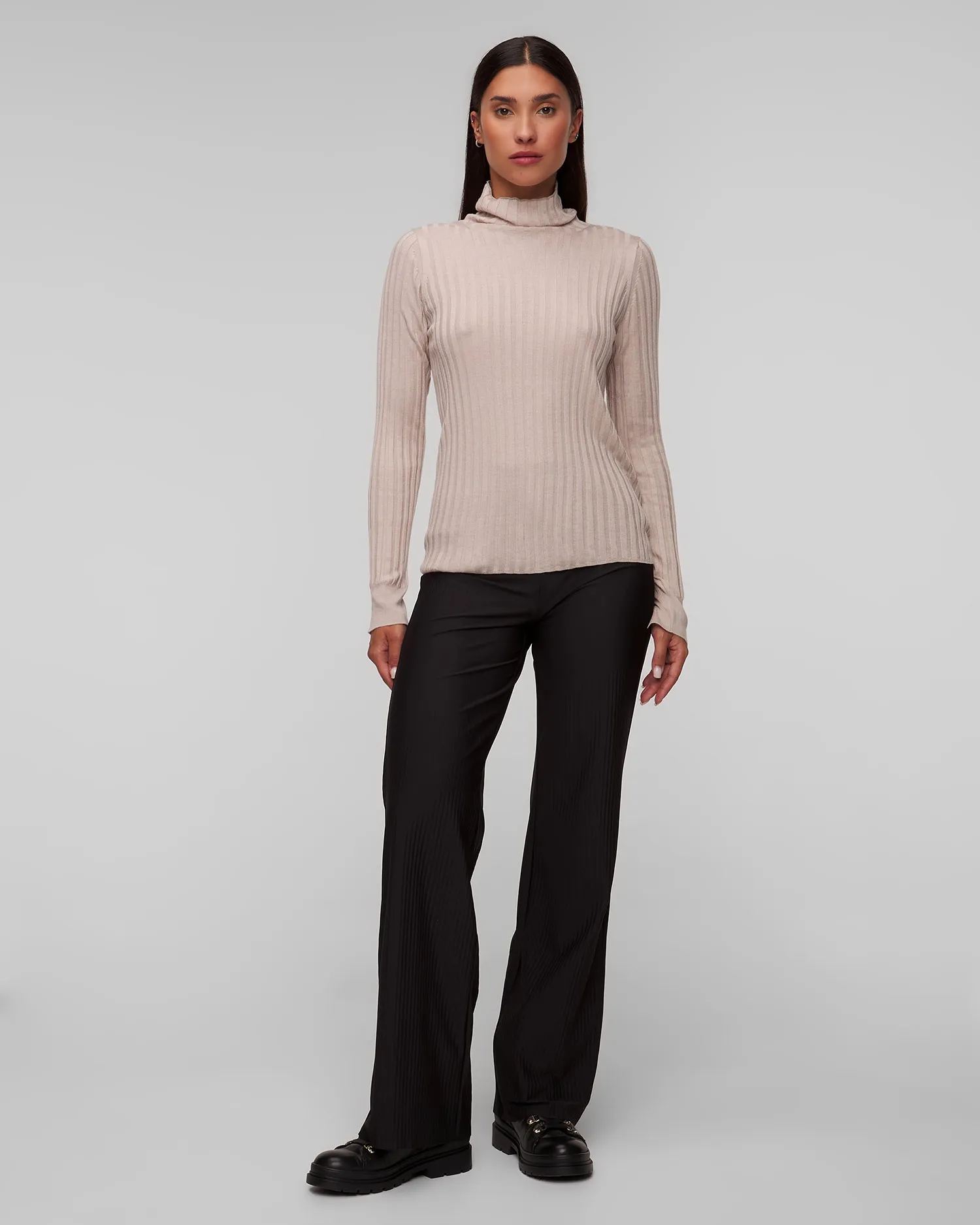 Women’s beige sweater with viscose Sportalm 1854508776-string