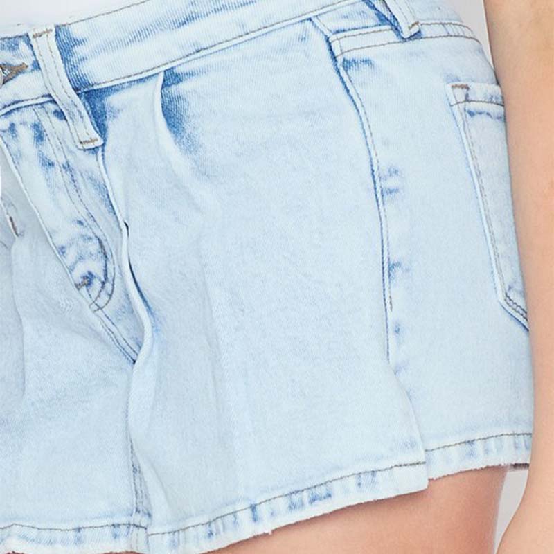 Youth Light Wash Denim Skort