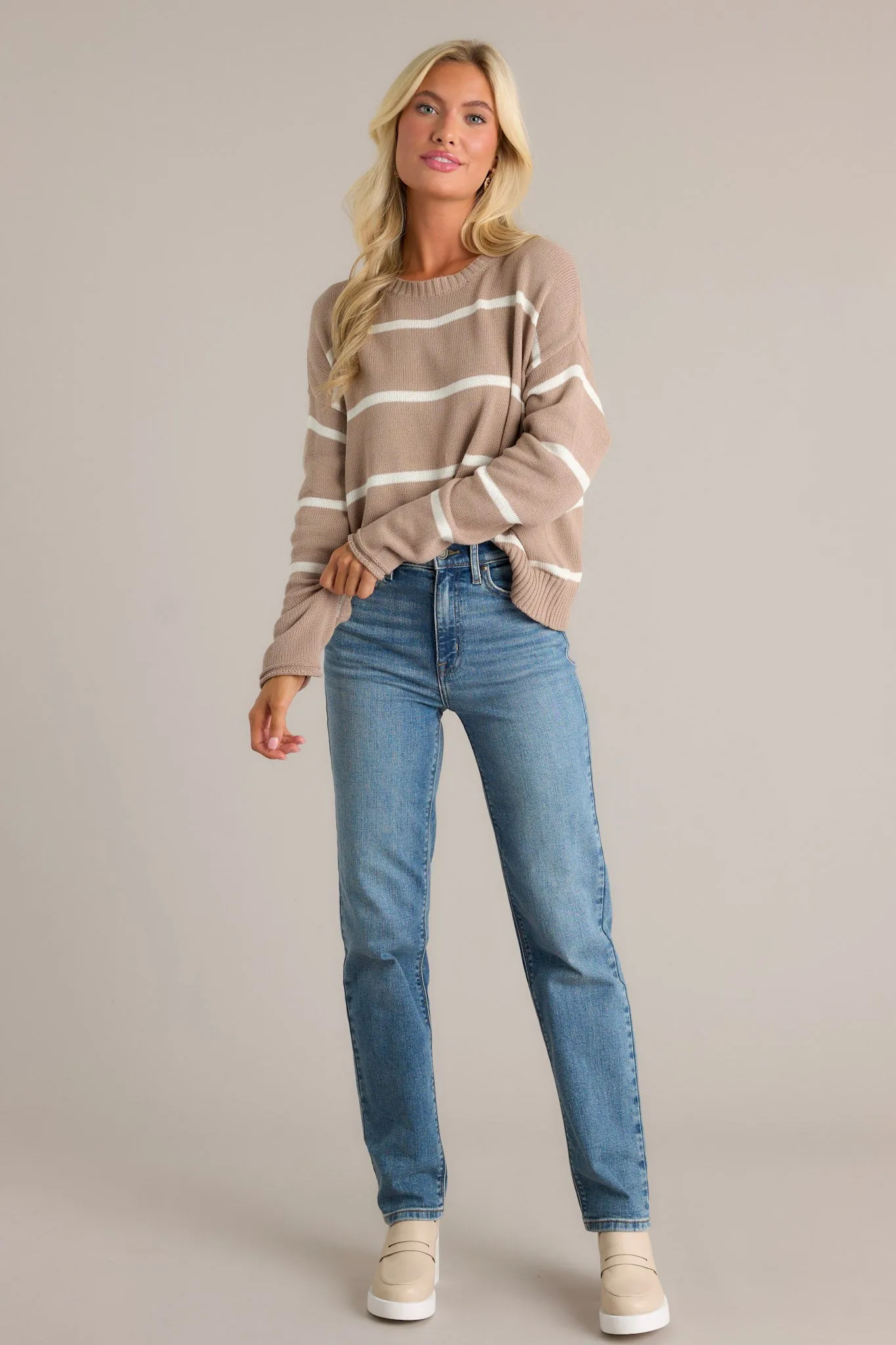 Z Supply Sienna Latte Stripe Sweater